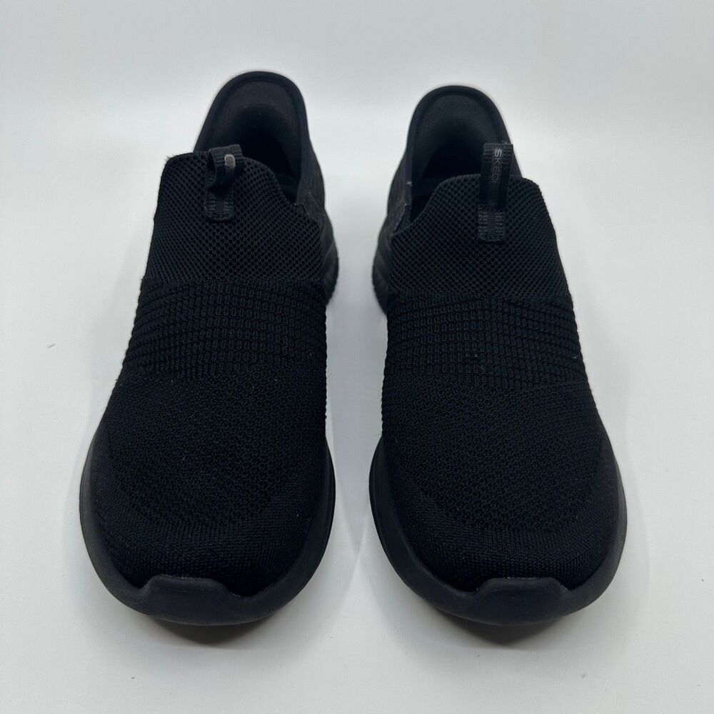 Skechers Slip Ins Ultra Flex 3.0 Smooth Step Black Women's Size 6 Wide Fit